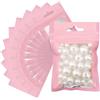 G2PLUS 100PCS Sacchetti in Mylar con Zip,10.5x15cm Sacchetti Olografici Rosa
