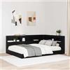 Festnight Testiera Letto con Contenitore, Testiera Letto Matrimoniale Legno, Testiera Singolo, Testata Contenitore Legno Multistrato Rovere Nero 140 cm