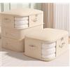Uwenkjie Sacchetti sottovuoto grandi, confezione da 2, organizer a compressione beige con valvola dell'aria, 54 x 42 x 60 cm, comprimibili a 30 cm, tessuto twill spesso per vestiti, piumini