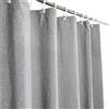 YISURE Tenda da doccia grigio effetto lino 90 x 200 cm lavabile | Tenda da bagno in finto lino pesante sottile impermeabile per bagno, larghezza 90 x altezza 200 cm
