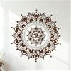 Bravejae Decorazioni murali in vinile Mandala Occhio Buddha Yoga Fatima Mandala Loto 54.6x57.5cm Decorazione artistica Caffè