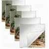 Xinjiayi 5 pellicole adesive a specchio, in acrilico, spessore 2 mm | Specchio autoadesivo, 30 x 30 cm, da incollare sulle piastrelle a specchio, per bagno, soggiorno, camera da letto, armadio
