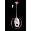 Generico ORALAMP Lampadario a Sospensione Stile Moderno in Ferro Vari Colori, Lampadario per Cameretta, Camera da Letto, Soggiorno PAT/1/S (Bianco Rosa)