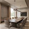 TOT ELECTRIC Lampadario a Sospensione LED Lineare 120 cm Legno Tortora Moderno Minimal | Per Ufficio e Cucina, Design Orizzontale, Plafoniera Lineare, Soggiorno, Stile Minimal