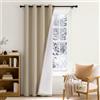 MIULEE Tenda Termica Isolante Freddo e Caldo, Tende Doppio Strato con Anelli Tende Termiche Isolanti per Interni, Bianco Beige Tenda per Porta Inverno Termica, 1 Pezzo 140L X 210A CM