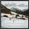 Vasemouh Cornice 50x50 in PVC,Portafoto da Parete, Perfetto per Casa Ufficio, Cornice Nera,1 Pezzo