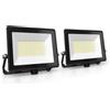 Ledvion 2 pezzi ECO Faretto LED da Esterno IP65 50W 110lm/W 6500K | Luce intensa per giardino vialetto facciata garage officina e area aziendale