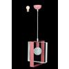 Generico ORALAMP Lampadario a Sospensione Stile Moderno in Ferro Vari Colori, Lampadario per Cameretta, Camera da Letto, Soggiorno PAQ/1/S (Bianco e Rosa)