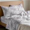 Mahome Set Lenzuola Francese Cotone 100% Puro Italiano Morbido - Completo Letto Francese Lenzuolo Sopra 200x300, Lenzuolo con Angoli Sotto 140x200+h25, 2 Federe 50x80 - Made in Italy