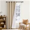 MIULEE Tenda Termica Isolante Freddo e Caldo, Tende Doppio Strato con Anelli Tende Termiche Isolanti per Interni, Bianco Crema Tenda per Porta Inverno Termica, 1 Pezzo 100L X 200A CM