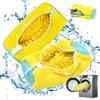 Nhcuijun 2 sacchetti 2 in 1 per lavaggio scarpe e lavatrice, 2 confezioni | con cerniera, materiale in tessuto, riutilizzabile, per scarpe sportive e da tennis (giallo)