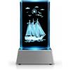 Kaltner Präsente - Lampada a LED in cristallo/vetro con incisione 3D al laser, motivo marittimo con barca a vela