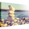 Wallazz Quadri Moderni Soggiorno Zen, Natura, Amore, Cuori, Fiori - 100% Made in Italy - Stampa HD su Tela Canvas - Quadro Camera da Letto - Qualità Artigianale - 70x140cm