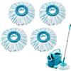 Wosyoodo 4 Pezzi Testa di Ricambio per Leifheit Clean Twist Disc Mop Micro Ergo Set, Sistema a 2 Fibre, Lavabile a 60°C, Adatto a Tutti i Tipi di Pavimento