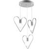 Light&More Lampadario per cameretta cuore 3 luci grigio