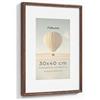 Feihorrm Cornice portafoto 30 x 40 cm, in legno massiccio di noce, con vetro temperato, per foto da 30 x 40 cm senza passepartout o foto da 19 x 29 cm, con passepartout, orizzontale e verticale