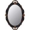 YCHMIR Piccolo specchio da parete vintage, 37 x 25,4 cm, ovale, marrone
