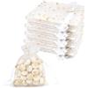 ChicQuench 50PCS Sacchetti Organza 8x10cm - Porta Caramelle, Confetti e Halloween - Borsa Bianca Portaconfetti