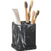 zccz porta spazzolini da denti, organizer da bagno, porta spazzolino elettrico, supporto per spazzolino da denti, dentifricio, rasoio Marmo nero