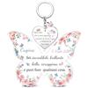 FCZIVA Cugina 2 Pezzi Acrilico Targhe e Cartelli Decorativi Portachiavi Set Apprezzare Compleanno Regali Natale Ricordo Donne Carino Laurea Personalizzato Famiglia Giorno Incoraggiare Farfalla Segno Presente