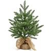 Elecoutek 45CM Mini Albero di Natale Artificiale da Tavolo, Piccolo Albero di Natale Decorato con Rami in PE per Decorazioni Casa Ufficio Interno