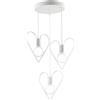 Light&More Lampadario per cameretta cuore 3 luci bianco