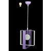 Generico ORALAMP Lampadario a Sospensione Stile Moderno in Ferro Vari Colori, Lampadario per Cameretta, Camera da Letto, Soggiorno PAQ/1/S (Bianco e Viola)