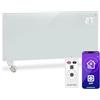 Klarstein Stufa Elettrica Basso Consumo, Stufa Elettrica 2000W, Termoconvettore Smart con Rotelle, Termosifone Elettrico Portatile, Termoconvettore a Parete con Termostato