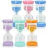 Jomdjmskes 6 Pezzi Clessidra Bambini, Clessidra Colorata Bambini e Classe | 1/5/10/15/20/30 Minuti Sabbia Clessidre Colorato Timer dell'Orologio, Timer per Spazzolini da Cucina Time Management