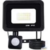 Mille Lucciole YCZM Faretto LED da Esterno con Sensore di Movimento 20W 2000LM 24 leds 6500K Bianco Freddo,Faro LED Esterno IP65 Impermeabile,Faretti Esterni adatto Giardino Terrazza Garage Patio【Guscio Nero】