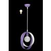 Generico ORALAMP Lampadario a Sospensione Stile Moderno in Ferro Vari Colori, Lampadario per Cameretta, Camera da Letto, Soggiorno PAT/1/S (Bianco Viola)