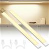 OUILA Luce Led Sottopensile Cucina 60cm, 2PCS 5000mAh 4 Modalità con Sensore Movimento,3000K Luce Armadio Led con Sensore per Armadio Scale Corridoio Garage Letto