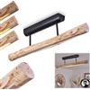 hofstein Plafoniera Winterthur LED, plafoniera dimmerabile in metallo e asta di legno in nero/natura, 1 luce, 15 watt, 1062 lumen, colore della luce 3000 Kelvin (bianco caldo)