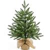 Elecoutek 60CM Mini Albero di Natale Artificiale da Tavolo, Piccolo Albero di Natale Decorato con Rami in PE per Decorazioni Casa Ufficio Interno