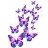 LaoGraphics 14 adesivi in vinile a forma di farfalla viola, coprono segni, resistenti alle intemperie e vivaci, multiuso, ideali per telefono, tazze, piastrelle, WC, auto, laptop, parete e altro ancora. Adesivo