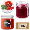 KADAX Set di 10 barattoli in vetro 200ml Ø66 - tappo a vite ermetico, lavabili in lavastoviglie, per marmellate, miele, conserve e spezie