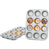 Decora 0062750 Teglia 12 Muffin In Acciaio Antiaderente Ø 7-35 X 26 X H 3 Cm