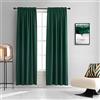 DONREN Tende oscuranti termoisolanti per finestre, verde scuro, per camera da letto e soggiorno (verde smeraldo, 106,7 cm x 213,4 cm di lunghezza, 2 pannelli)