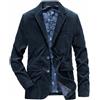 Uomo Velluto a Coste Suit Giacca Smart Casual Dentellato Bavero Corda Cappotto