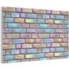 MuchoWow© Pannelli Decorativi Fonoassorbenti 120x80 cm Parete Quadri Isolamento Acustico Fonoassorbente Isolante Fonoisolanti Pannello Decorativo Insonorizzanti Pietre - Arcobaleno - Metallizzato