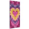 MuchoWow© Pannello Decorativo Parete Pannelli Fonoassorbenti Acustici 100x200 cm Insonorizzanti Decorazioni Casa Isolamento Acustico Fonoassorbente Quadri Fonoisolanti Tie dye - Forma di cuore - Fiamm