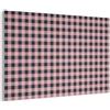 MuchoWow© Pannello Decorativo Parete Pannelli Fonoassorbenti Acustici 120x80 cm Insonorizzanti Decorazioni Casa Isolamento Acustico Fonoassorbente Quadri Fonoisolanti Plaid - Motivo - Rosa - Nero