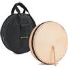Gear4music Bodhran 18 Pollici - Tamburo Irlandese con Sacca e Battente | Per principianti e musicisti esperti, telaio solido a due traverse, pelle di capra autentica