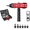 Gastagrav Rivet Nut Tool Adapter M3-M10 per trapano elettrico | Adatto per dadi da m3 a m10, design con gambo esagonale, impedisce lo scivolamento, ideale per lamiere metalliche