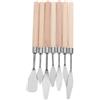 WHAMVOX Acciaio Inox 7 Pezzi Set di Spatole per Pittura ad Olio | Impugnatura in Legno Beige, Uso con Colori ad Olio e Acquerello, per Progetti Artistici e Creativi