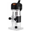 rockible Rifilatore per Legno Elettrico | Precisa, Fresatrice con Base Trasparente, Professionale, base in dotazione Area di Taglio Visibile, per Laboratorio