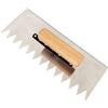 Generic Frattazzo Dentato Preciso, Stile C | Frattazzo con Manico in Legno, Resistente, Attrezzo, per Ristrutturazione, Muratori