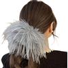 TERNCOEW Polsini per capelli piumati Accessori in tessuto traspirante per le donne Scrunchies leggeri per lo styling quotidiano Partito Abbellimento della piuma