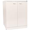Mobile Coprilavatrice da Esterno 68x68x88 cm in Alluminio Bianco