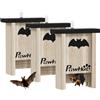 Set di 3 Casette per Pipistrelli Bat Box 18x6x22,5 cm in Legno di Abete